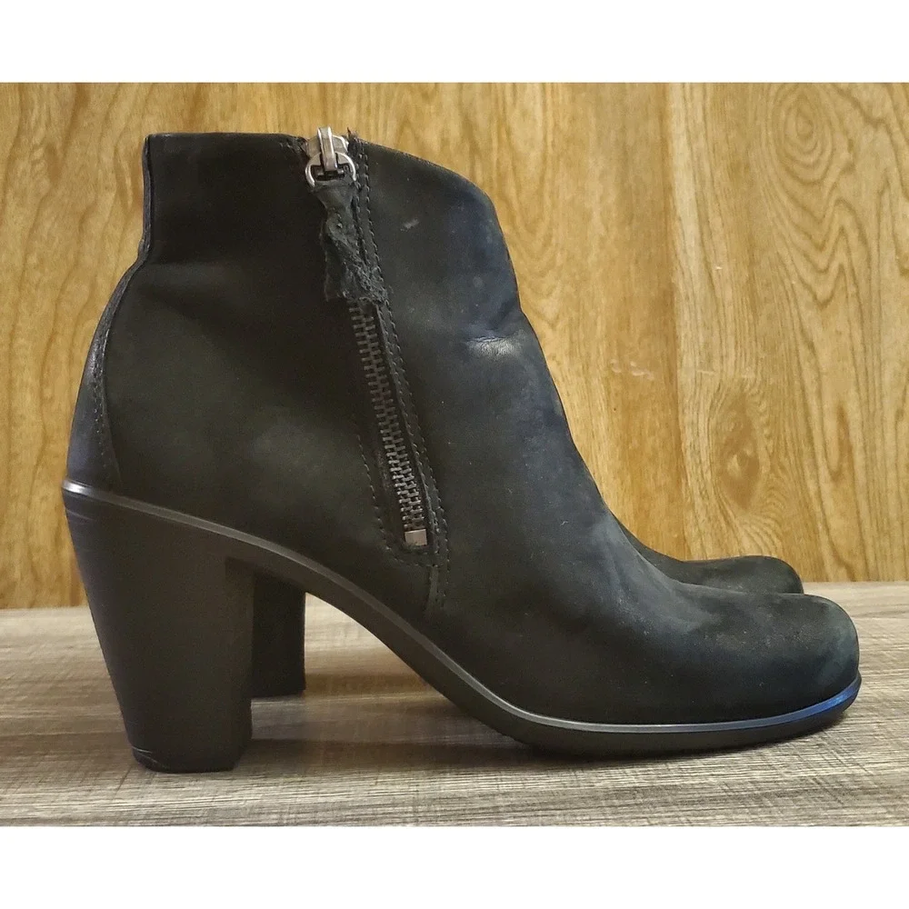 Ecco‎ Touch 75 Zip Up Ankle Boots Women's EU 38 US 7-7.5 Black